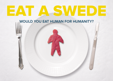 瑞典食品联合会：为了人类，你会吃人吗？